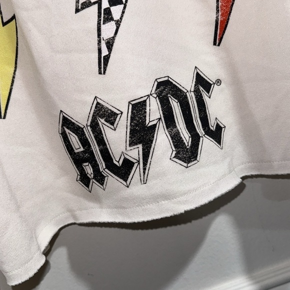 Grayson Threads sweatshirt raw hem AC/DC large NeW no tags - Picture 3 of 5